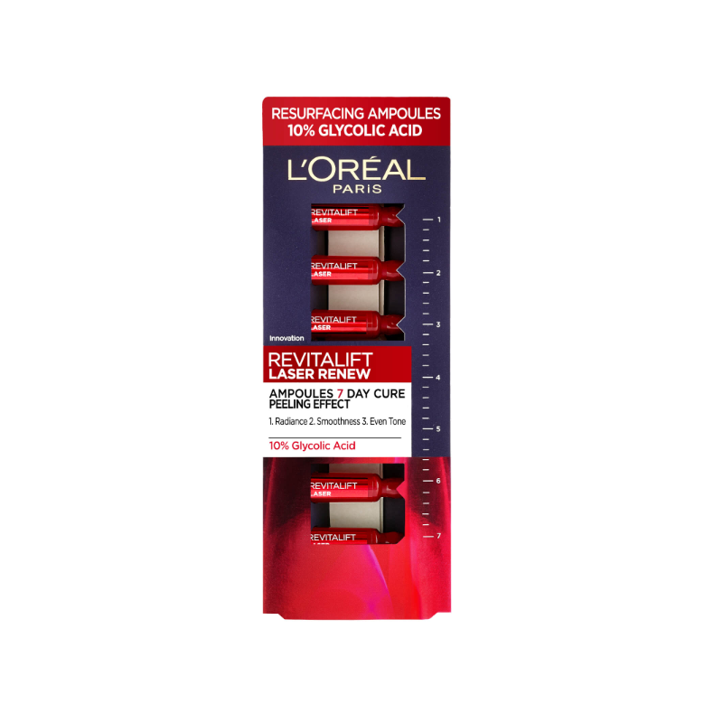 L'Oréal Paris Revitalift Laser Renew Αμπούλες Προσώπου Για Απολέπιση Νυκτός 7x1ml