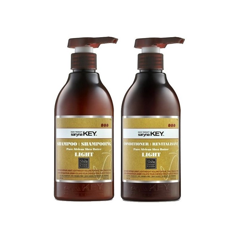 Saryna Key Damage Repair Light Duo Set (Shampoo 500ml + Conditioner 500ml)