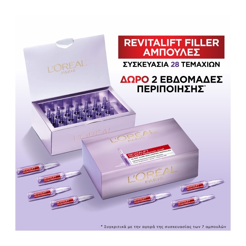 L'Oréal Paris Revitalift Filler Replumping Ampoules 28 x 1.3ml