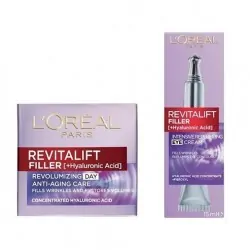 L'Oréal Paris Revitalift Filler Bundle (Anti-Ageing Day Cream 50ml + Anti-Ageing Eye Cream 15ml)