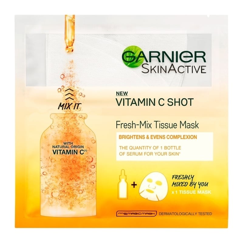 Garnier Skin Active Μάσκα Ενυδάτωσης Προσώπου Με Βιταμίνη C 33g