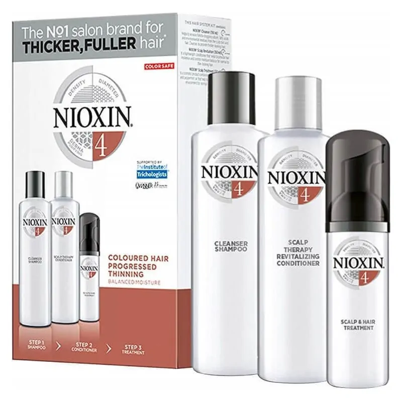 Nioxin Loyalty Kit System 4 (Shampoo 300ml + Conditioner 300ml + Treatment 100ml)