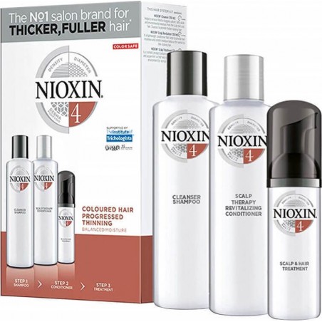 Nioxin Loyalty Kit System 4 (Shampoo 300ml + Conditioner 300ml + Treatment 100ml)