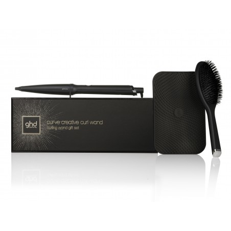 Ghd Creative Curl Gift Set (Creative Curl Wand & Oval Brush & Mat)