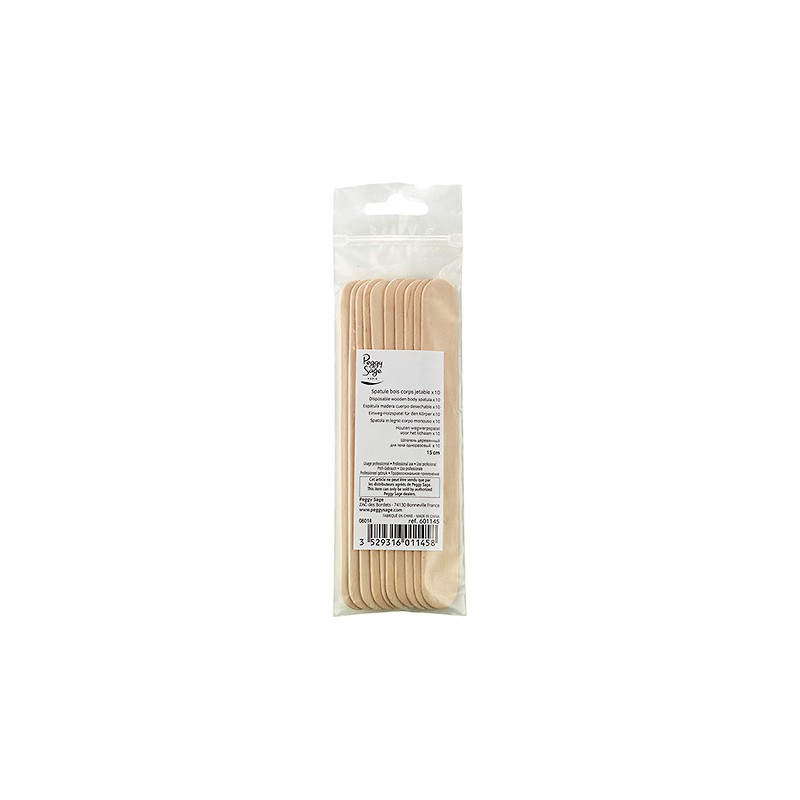 Peggy Sage Wax Shop Disposable wooden body spatula x10