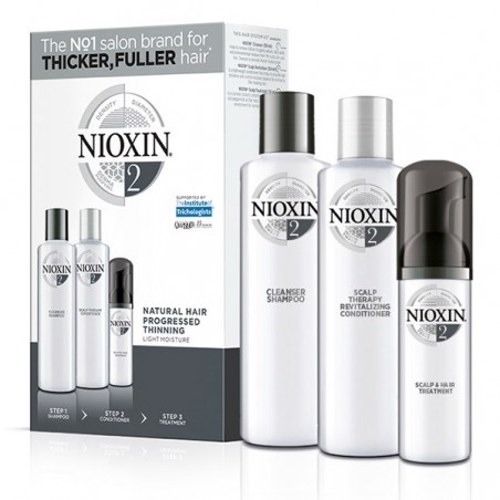 Nioxin Trial Kit System 2 (Shampoo 150ml + Conditioner 150ml + Treatment 40ml)