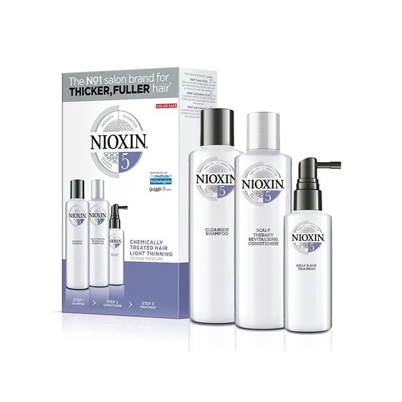 Nioxin Trial Kit System 5 (Shampoo 150ml + Conditioner 150ml + Treatment 50ml)