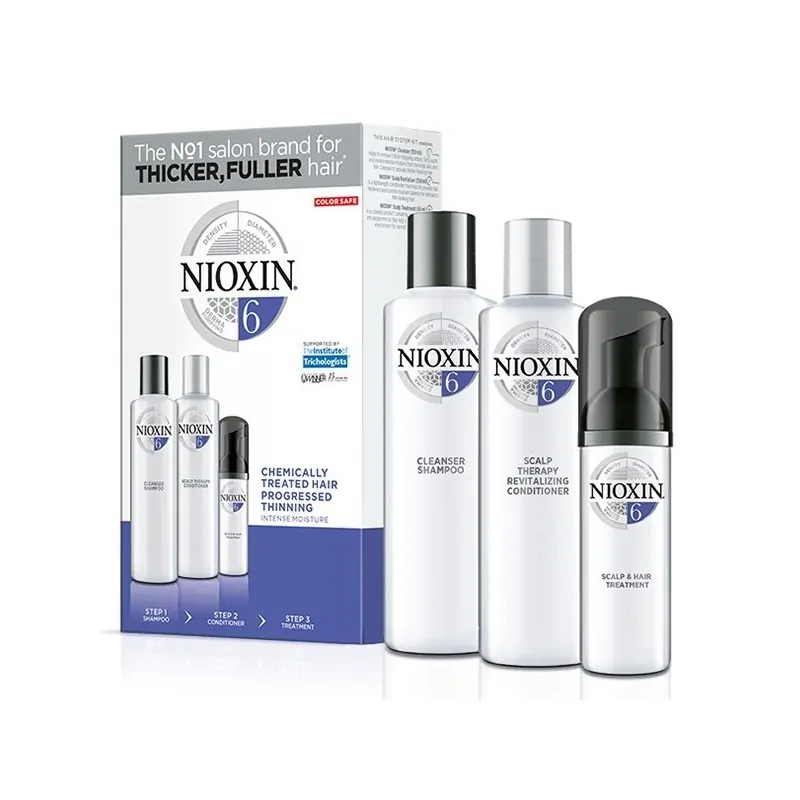 Nioxin Trial Kit System 6 (Shampoo 150ml + Conditioner 150ml + Treatment 40ml)