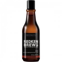 Redken Brews 3 in 1 Shampoo, Conditioner &amp; Body Wash 300ml