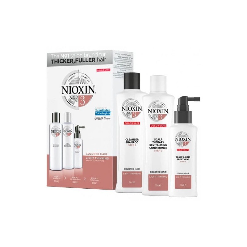 Nioxin Loyalty Kit System 3 (Shampoo 300ml + Conditioner 300ml + Treatment 100ml)