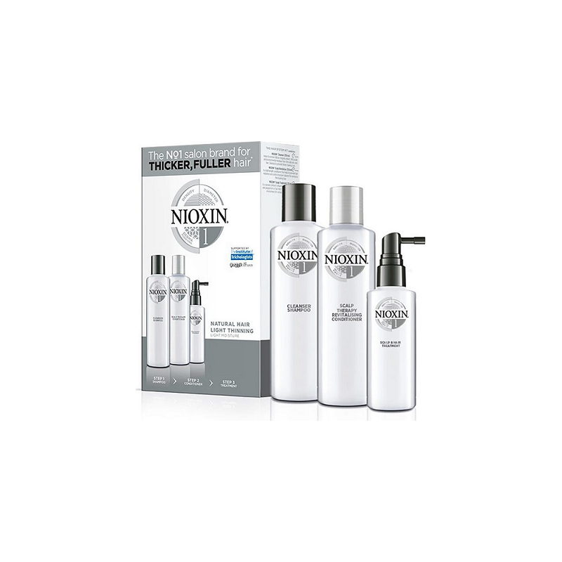 Nioxin Loyalty Kit System 1 (Shampoo 300ml + Conditioner 300ml + Treatment 100ml)