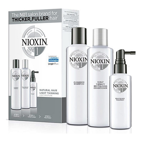 Nioxin Loyalty Kit System 1 (Shampoo 300ml + Conditioner 300ml + Treatment 100ml)