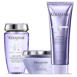 Kérastase Blond Absolu Set (Bain Lumiere 250ml + Cicaflash 250ml + Maque Ultra-Violet  200ml)