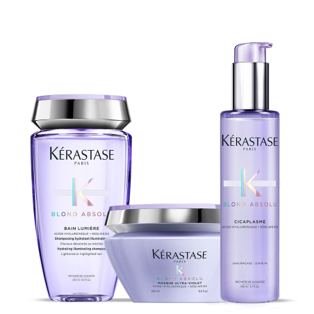 Kérastase Blond Absolu Set (Bain Lumiere 250ml + Cicaplasme 150ml + Maque Ultra-Violet  200ml)